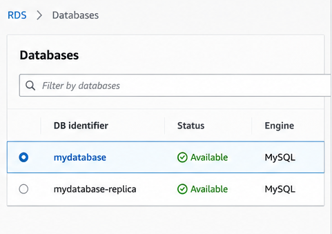 Select the instance