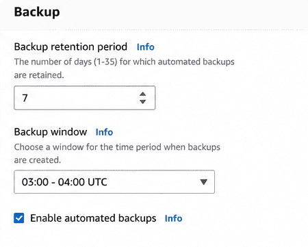 backup amazon rds
