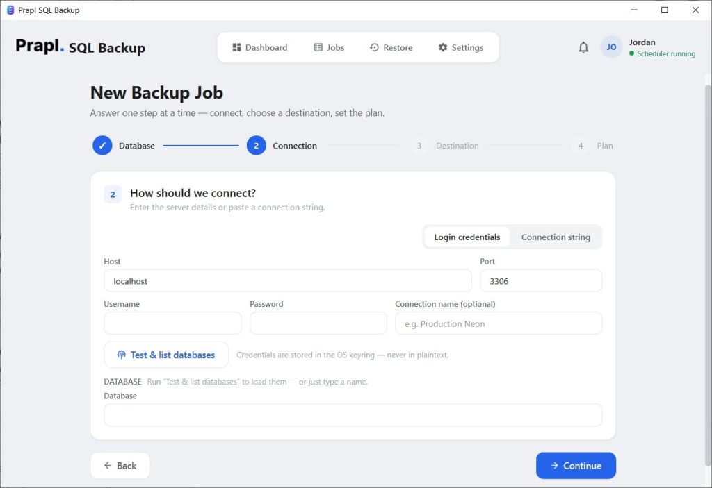 Schedule Database Backups Without Writing Scripts