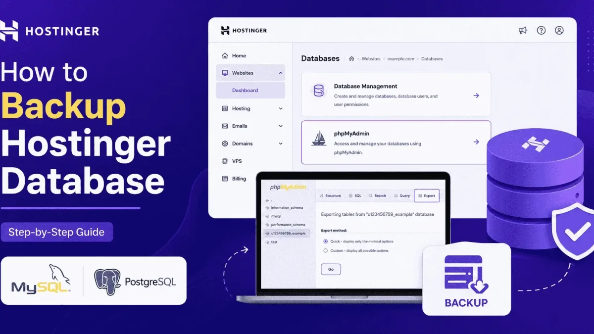 backup hostinger database