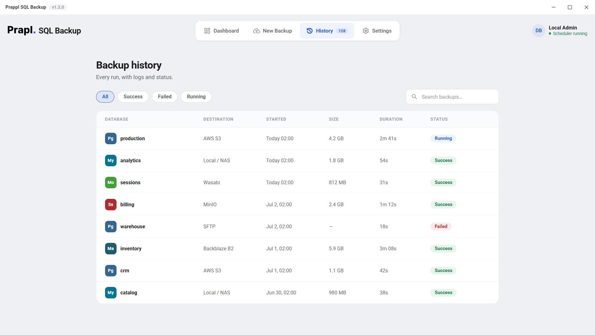 mysql backup software