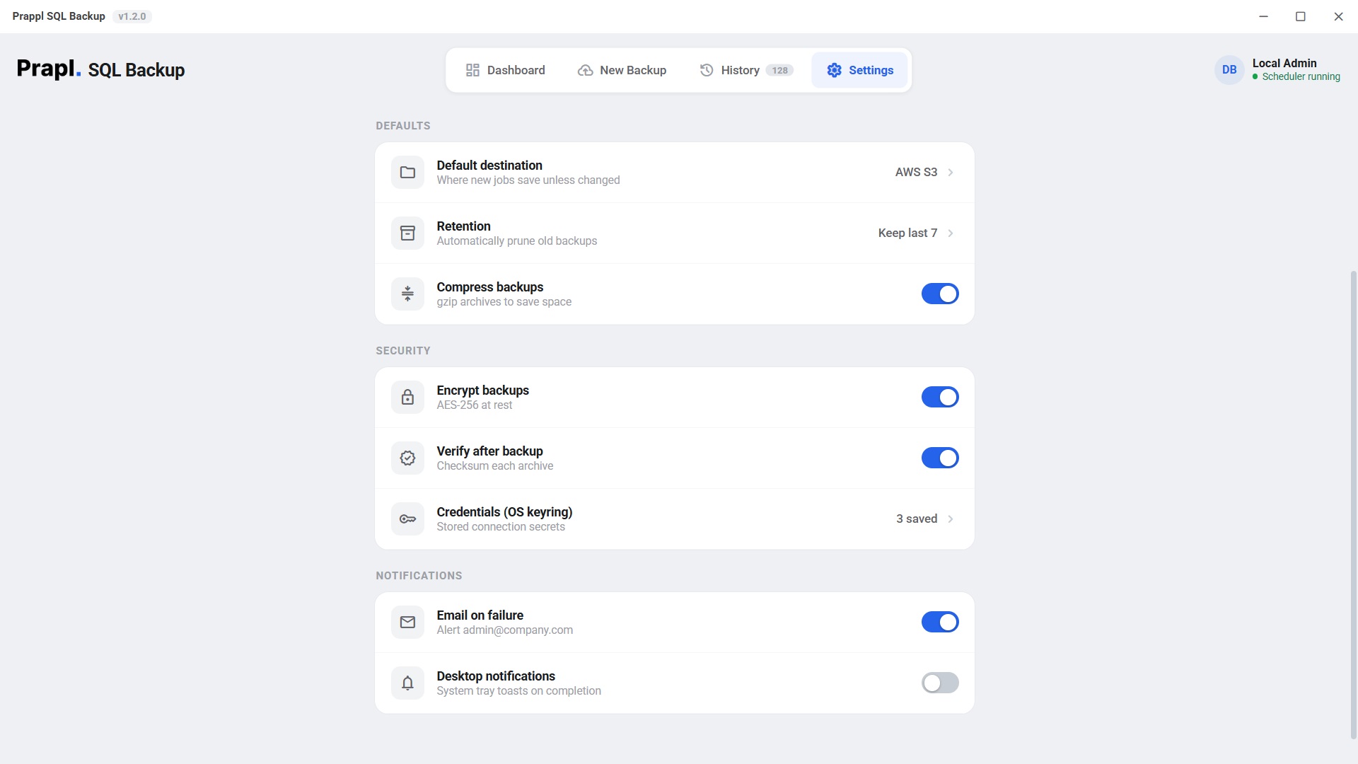 backup mysql database automatically