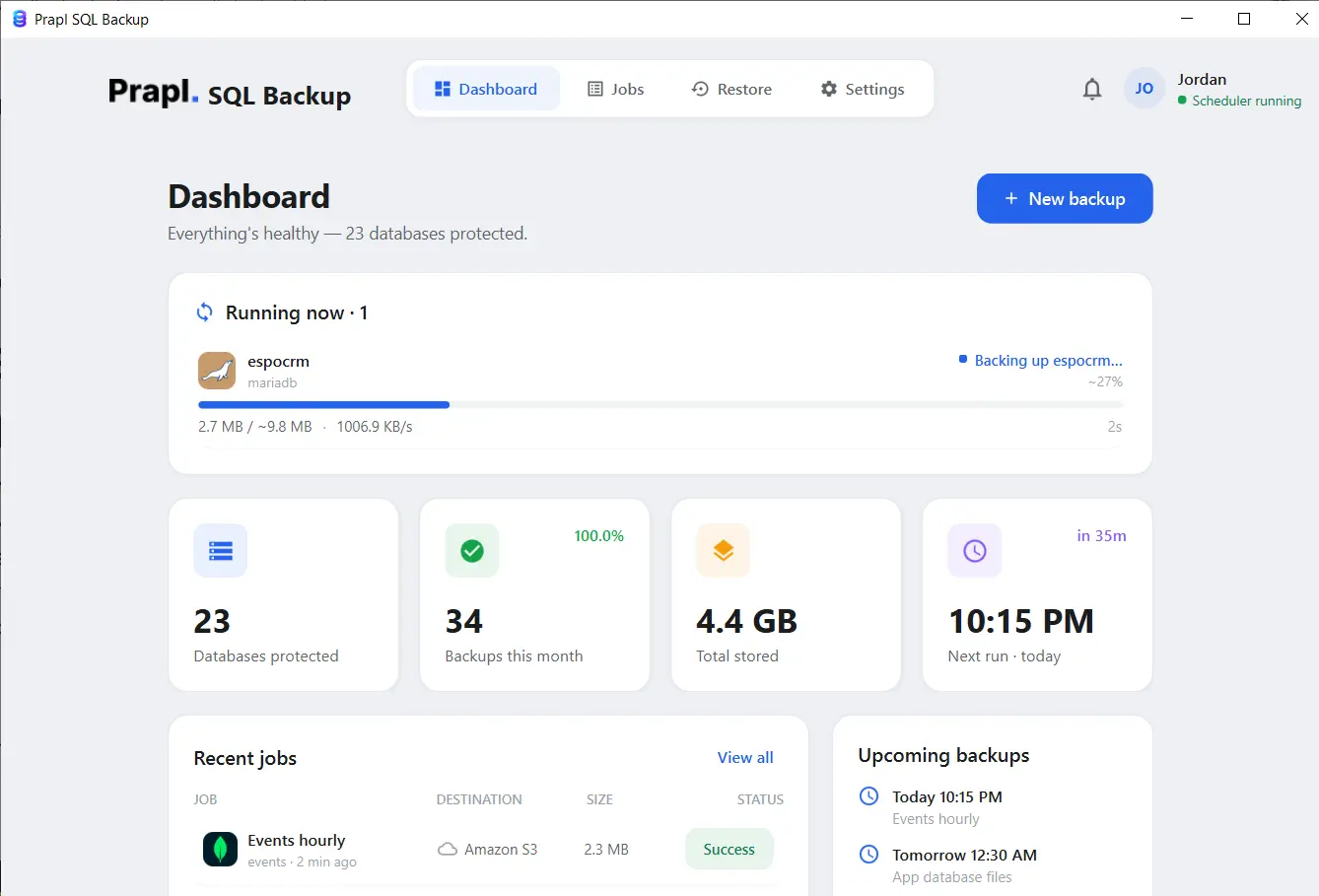 MariaDB backup tool 