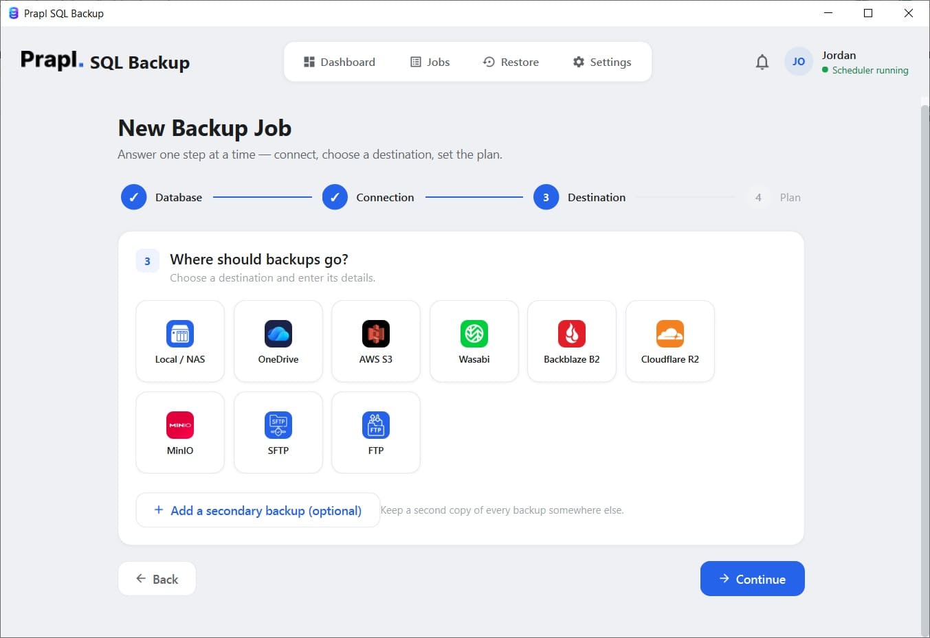 prapl sql backup tool
